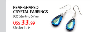 Pear-shaped Crystal Earrings 