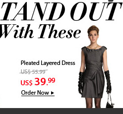 Pleated Layered Dress